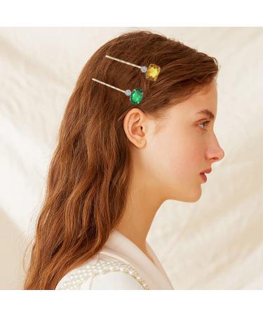 12 PCS Retro Crystal Hair Pins - Vintage Decorative Bobby Pins for Women and Girls - Buy Online on GoSupps.com