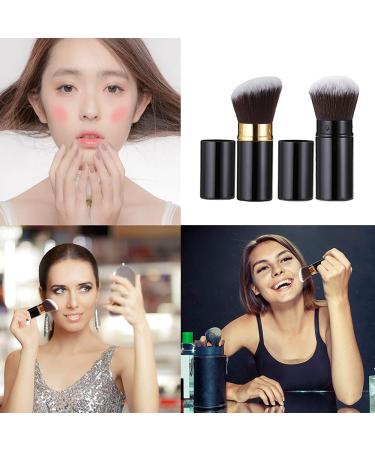 Tofbs Premium Kabuki Makeup Brushes Set - 2 Soft Cosmetic Brushes with Caps for Flawless Application - Portable Dome Shape Blush & Powder Brushes - Buy Online on GoSupps.com