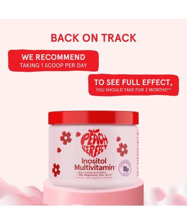 Peach Perfect Inositol Powder Multivitamin Strawberry Acai Flavor 3 Supports Women s Health 30 SVG Strawberry Acai 180 Count (Pack of 1) - Buy Online on GoSupps.com
