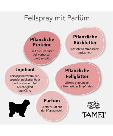 TAMEI BIO Fellspray for Dogs - Organic Combing Aid & Care - Vegan Fur Smooth & Vitalizing - 100ml - Buy Online on GoSupps.com