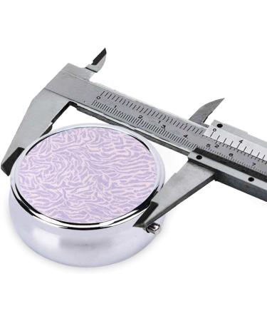 Purple Leaf Printed Mini Round Pill Box | 3 Compartment Travel Organizer | Portable Medicine Case for Home & Office - Buy Online on GoSupps.com