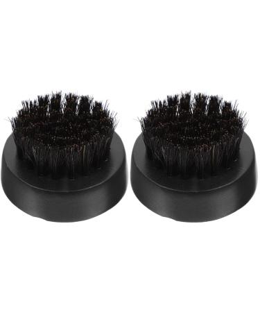 Beavorty 2 pieces of beard brush for men beard brush men beard brush fur care brush men - practically men 5.5x5.5cmx2pcs black x 2 pieces