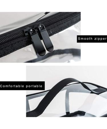 Kuou Clear Makeup Bag - Portable Waterproof PVC Cosmetic Organizer for Travel - Black - Buy Online on GoSupps.com