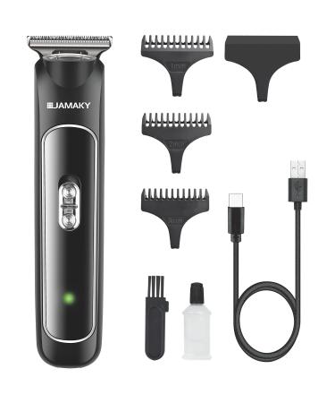 Cordless Beard Trimmer for Men: 3CR13 Blades T-Edgers 6300RPM 120 Min Run 3 Combs Spotlight Type-C Charge - Ultimate Grooming Kit