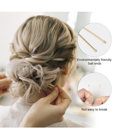 Blonde Bobby Pins - 80 Count Ballet Bun Pins for Women & Girls with Box - Buy Online on GoSupps.com