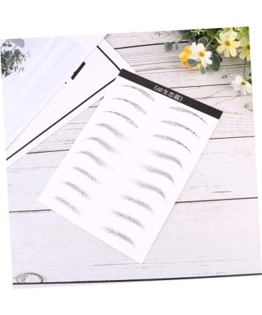 BIUDECO 2 Pairs Natural Brow Stickers Eyebrowsb Eyebrow Makeup Tools Eyebrow Stickers Patch Disposable Miss 21x15cm Black 003 - Buy Online on GoSupps.com