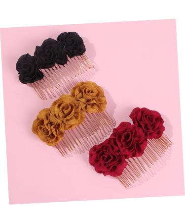 DOITOOL Hair Pin Hair Accessories Wedding Decor Hair Barrettes Hair Clip Bridal Barrette Bridal Flower Clip Cloth Flower Hairpin Headgear Miss Earth Tones - Buy Online on GoSupps.com