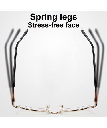 Buy +2.0 Black Reading Glasses with Case - Blue Light Blocking & Anti-UV Spring Hinges for Eye Protection | Women's & Men's Eyewear - Buy Online on GoSupps.com