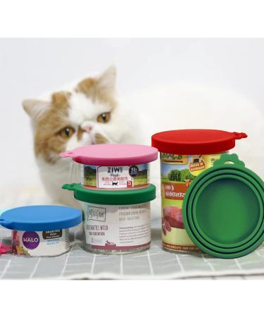 7 Pcs Silicone Pet Food Can Lid Covers - Fits All Standard Dog and Cat Cans - Buy Online on GoSupps.com