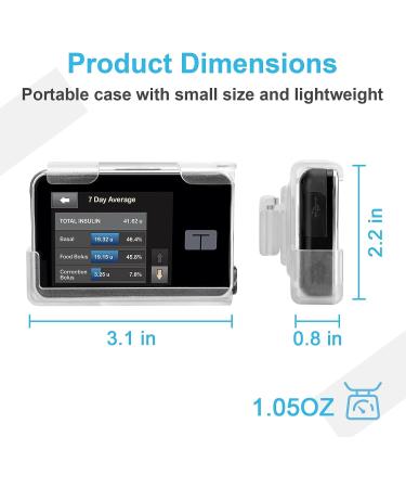iGuerburn 360 Rotating Case for Tandem tslim X2 Insulin Pump Holder - Clear - Buy Online on GoSupps.com