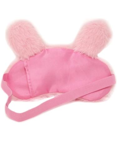 Honbay Plush Rabbit Sleeping Eye Mask for Girls - Cute Cartoon Animal Design (Pink) - Buy Online on GoSupps.com