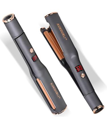 5 in 1 Ceramic Curling Iron Wand Set - Hair Crimper Straightener & Curler with Adjustable Temperature - Perfect for All Hair Types - Buy Online on GoSupps.com