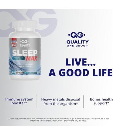 QUALITY ONE Sleep Support Supplement with Magnesium Oxide Magnesium Citrate Melatonin GABA Mucuna pruriens Seed L-Theanine and 5-HTP Non-Habit Forming Sleep Supplement 60 Capsules Made in USA. - Buy Online on GoSupps.com