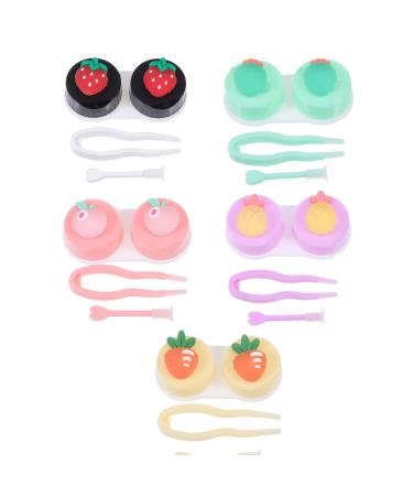 Ultechnov 5st contact lens container case holder lentiletui holder for lens containers Local travel case sweet travel care set container for eye lenses organizer pp travel eye protection