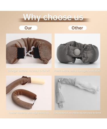 3Pcs Heatless Curlers Set for Overnight Curls - No Heat Soft Hair Roller Rods for all Hair Types - Long Hair Styling Tools in Brown - Buy Online on GoSupps.com