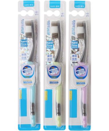 Super Hard Bristle Toothbrush for Adults - Bulk Hard Toothbrushes for Effective Cleaning - Buy Online on GoSupps.com