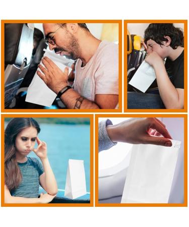 Healifty Vomiting Bags Disposable 50pcs - Paper Vomit Bags for Motion Sickness - Travel Barf Throw Up Bags - Pack of 50 - Buy Online on GoSupps.com