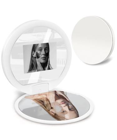 HOTMUZ Sunscreen Testing Mirror with UV Camera for Sun Skin Care Travel Makeup Mirror with Lights Checking Sunscreen for Face  Sunscreen Detector for Skin Sun Protection Led Mirror Makeup