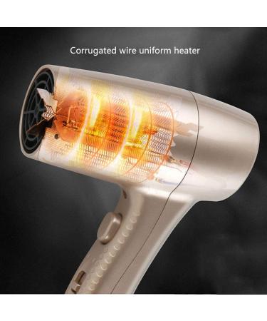 Hair Dryer Hotel Wall Mounted Blow Dryer 1200W White Compact Lightweight Hairdryer Hot/Cold 2 Heat Settings Overheating Protection Constant Temperature Hair Care for Home Hotel Bathroom Gold Small - Buy Online on GoSupps.com
