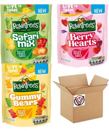 VIMIX Gummy Bears Safari Mix & Berry Hearts Flavoured Jelly Sweet Pouch 115g | Pick Any Type & Quantity - Buy Online on GoSupps.com