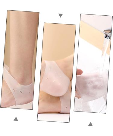 FRCOLOR 4pcs Heel Silicone Pads - High Heel Insoles & Toe Protectors for Men & Women | Anti-Crack Cushioning - Buy Online on GoSupps.com