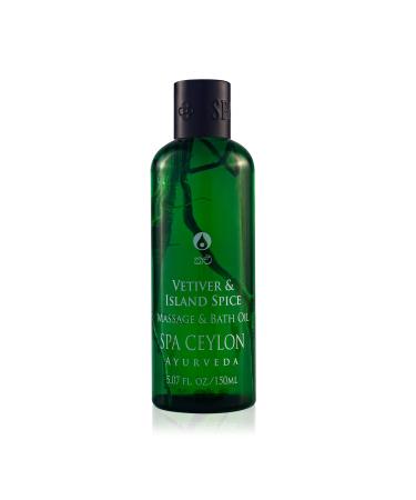 SPA CEYLON VETIVER & Island Spice Massage & Bath Oil | Ultimate Relaxation | Professional Massage Oil | Body Oil Massage | Oil for Massage Therapy | Natural Massage Oil