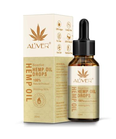Hemp Oil Drops High Strength Hemp Seed Oil 3000mg Bio-Active Organic Hemp Extract Helps with Sleep Skin & Hair Calm Mood Curelty Free (30ml)11