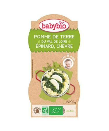 Babybio Petit Bol L gumes Trio de Pomme de Terre du Val de Loire Epinard Ch vre 8+ Mois 400 g Trio 400 g (Lot de 1)