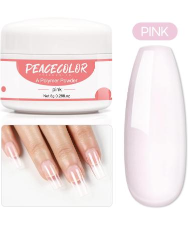 PEACECOLOR 8G 2PCS Pink Acrylic Powder Set Acrylic Nail Kit Professional Acrylic Nail Powder Polymer Powder for Nail Acrylic Extension and Carving No Nail Lamp Needed for Home DIY Nail Art color 176 - Buy Online on GoSupps.com