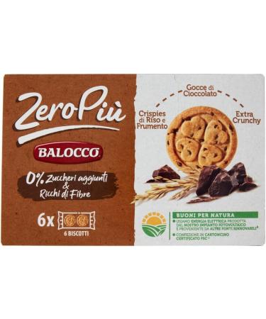  Italian Gourmet E.R. Balocco Zero Pi Biscotti Biscuits No Added Sugar Cookies with Rice and Wheat Pancakes Chocolate Drops and Extra Crunchy 210 g + Italian Gourmet Polpa di Pomodoro Box 400 g - Buy Online on GoSupps.com