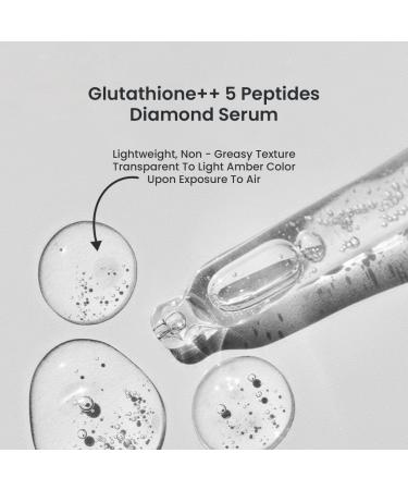 Glutathione Serum with 5+ Peptides - Brightening Anti-Hyperpigmentation Face Serum - 20 000ppm for Dark Spots & Aging Signs - Niacinamide & Hyaluronic Acid - 5 Serums in 1 - Buy Online on GoSupps.com