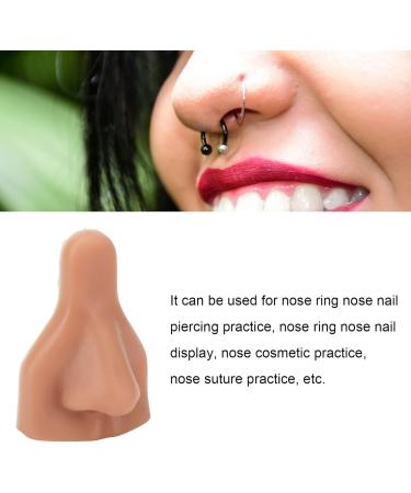 3D Flexible Silicone Nose Model Flexible Fake Nose Practice Model for Piercing Practice Jewelry Display (Dark Skin Color) - Buy Online on GoSupps.com
