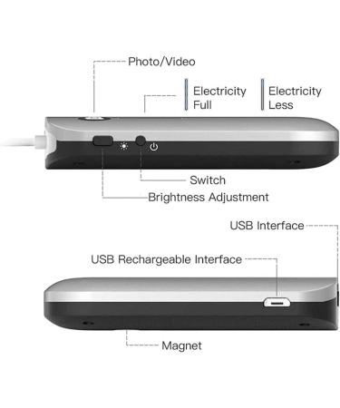 Datianu Multifunction Ear Wax Removal Earwax Camera Ear Cleaner Endoscope Tool with 1 Million Pixels 6 LED 3.9mm Lens Diameter Ear Scope for iOS & Android Smart Phones - Buy Online on GoSupps.com