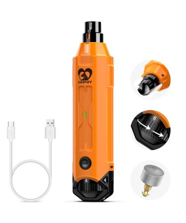 Casfuy 6-Speed Dog Nail Grinder - Newest Enhanced Pet Nail Grinder Super Quiet Rechargeable Electric Dog Nail Trimmer Painless Paws Grooming & Smoothing Tool for Large Medium Small Dogs Orange - Buy Online on GoSupps.com