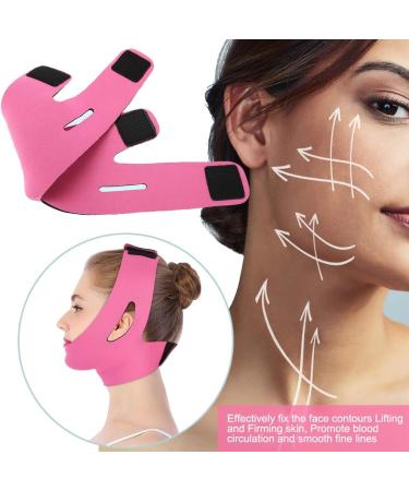 Face Slimming Cheek Mask V Face Line Belt Lifting Mask - Rose Red - Buy Online on GoSupps.com