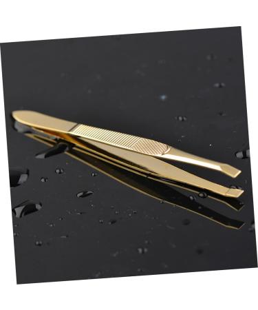 Beaupretty Eyelashes Extension Clip Tweezers Facial Hair Slant tip tweezer Eyebrow Remover Tools Curved Precision fine Pointed tweezer Slant Eyebrow Eyebrow Clip Eyelash Miss Eyebrow Tools medium Golden - Buy Online on GoSupps.com