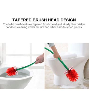 Creative Cherry Shape Toilet Brush with Holder - Household Bathroom Cleaning Tool with Thick Bristles for Deep Clean - Rust Resistant and Leakproof - Red - Buy Online on GoSupps.com