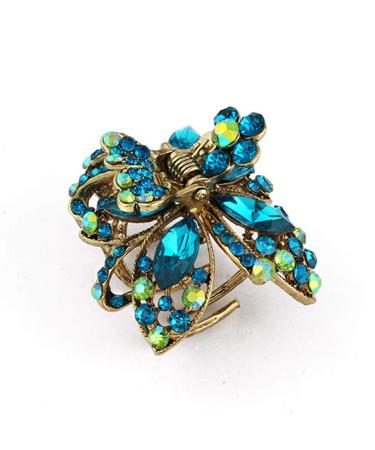 Lurrose Rhinestone Butterfly Mini Hair Claw Clips - Set of 5 | Metal Jaw Clips for Women's Hair Accessories - Buy Online on GoSupps.com