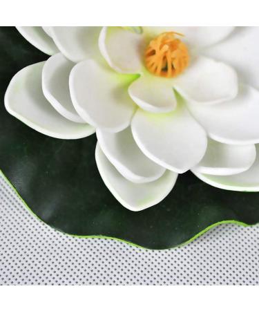 Buy Vectexi Artificial Plastic Lotus Flowers - Floating Water Lily Ornaments for Aquarium & Pond - Set of 3 White - Buy Online on GoSupps.com