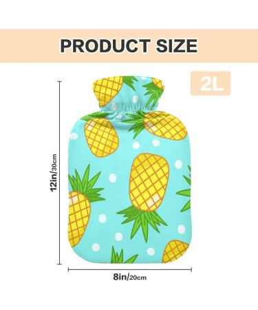 Buy Pineapple Hot Water Bottle with Cover - 2L Hand & Foot Warmer for Pain Relief - International Shipping - Buy Online on GoSupps.com