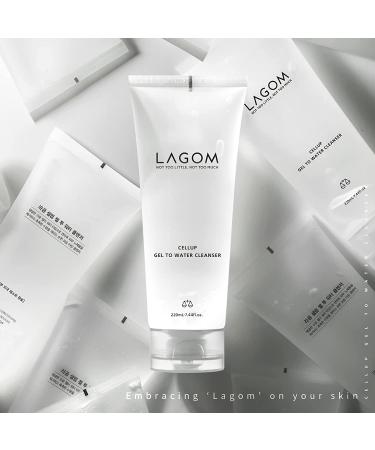 LAGOM Cellup Gel To Water Cleanser - Natural Vegan Daily Face Wash - Gentle Hydrating Herbal Treatment - 220ml - Buy Online on GoSupps.com