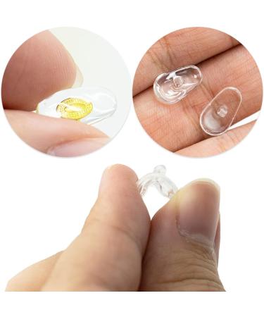 25 Pairs Silicone Screw-in Glasses Nose Pads Kit | Eyeglass Repair Set with Screws, Tweezer, and Cleaning Cloth - Buy Online on GoSupps.com