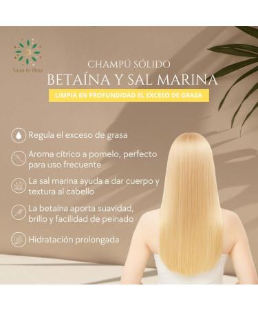  Savia De Alma Solid Shampoo | Betaine Regulator for Oily Hair | Vegan & Artisanal | Frequent Use | 65g (Betaine) - Buy Online on GoSupps.com