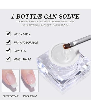 TQUXNGA Professional Nail Fiber Repair Gel for Healthy and Beautiful Nails Suitable for Weak and Brittle Nails - Buy Online on GoSupps.com