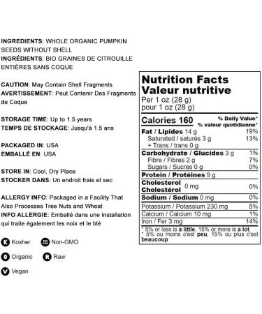 Organic Raw Pumpkin Seeds - Food to Live (Shell-Free) - 18 Pounds - Buy Online on GoSupps.com