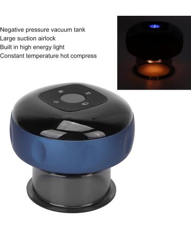 Electric Cupping Massager - 6-Speed Gua Sha Spa Scraper with Hot Compress | Intelligent Suction Cup for Back Neck Arm & Leg (Blue) - International Shipping Available - Buy Online on GoSupps.com