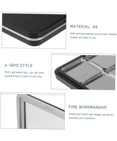 FOYTOKI 1pc Eye Shadow Box Refillable Lipstick Container Fillable Eyeshadow Container Refillable Blusher Container Travel Makeup Plate Travel Eyeshadow Container Makeup Supplies 11x7.4cm Black - Buy Online on GoSupps.com