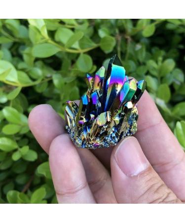 Natural Crystal Rough Natural Crystal Rough Specimen Natural Quartz Rainbow Titanium ClusterCrystals Stone for Specimen Decor GiftStone (Size : 30g) - Buy Online on GoSupps.com