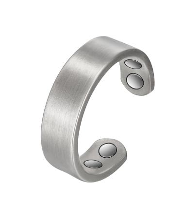 Copper Rings for Women Pure Copper Adjustable Silver Magnetic Ring Copper Jewelry Present(0932S)