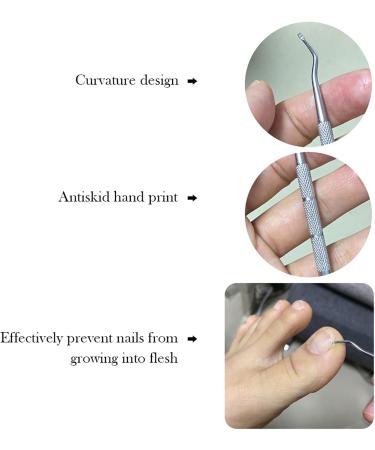 Ingrown Toenail Corrector Tools Curved Tip Nail Correction Reduce Toe Discomfort for Paronychia Thick Nails and Nail Troubles - Buy Online on GoSupps.com